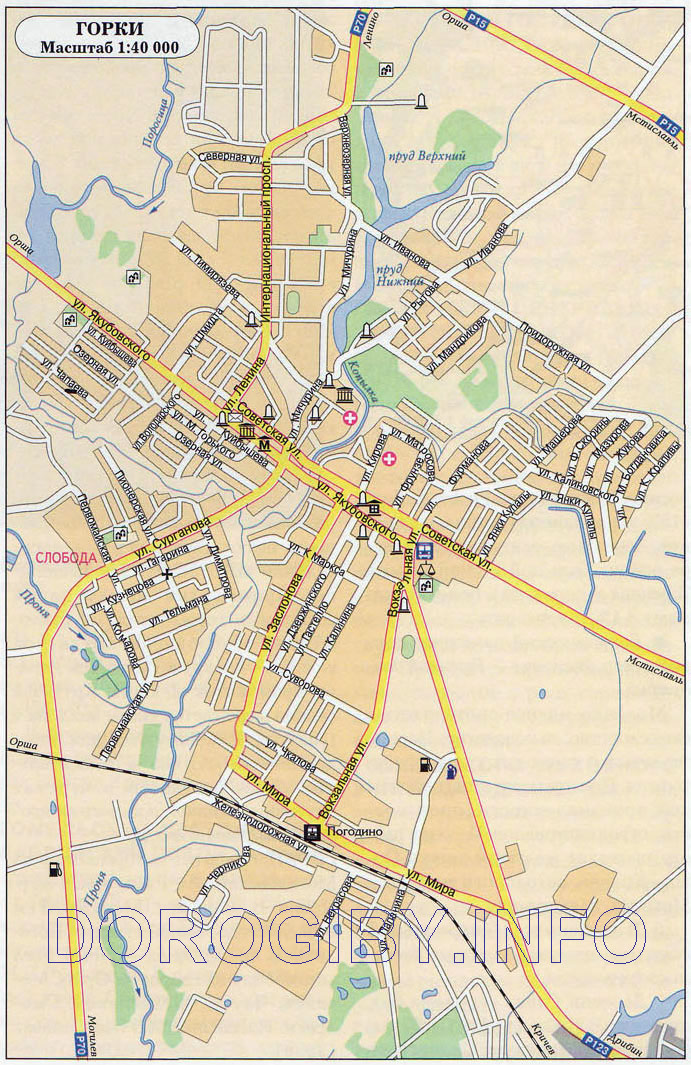 Карта города Горки