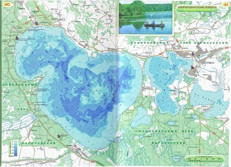Карта озера Нарочь