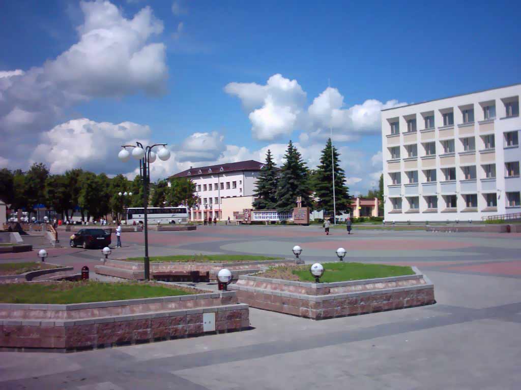 Сморгонь. Вид на город Сморгонь со стороны костела Св.Михаила Архангела. Фото. Картинка